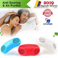 Hyshina 2 in 1 Anti Snoring Devices Snoring Solution Nasal Dilator Air Purifier Filter Nose Vents Plugs Clip Stop Snoring Snore Stopper Reduce Snoring Sleeping Aid Device for Ease Breathing (Blue)