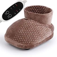 Warmer Feet Cushion, Heated Electric Warm Foot Warmer Multifunction Heat Wrap 3 Heat Modes Setting, Thermal Foot Warmer Massage Washable Detachable Lining,Brown