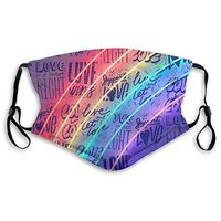 Mouth Cover LGBT Love Rainbow Art Earloop Face Cover - Adjustable Elastic Band for Running Outdoor, Anti Pollen Dustproof Face and Nose Cover, Half Face Mouth Cover/Cover