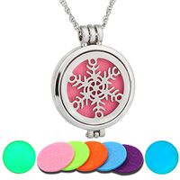 Fish bones Aromatherapy Essential Oil Diffuser Necklace Luminous Pendant Locket Jewelry