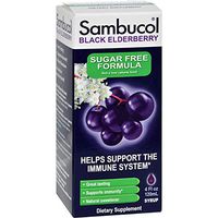 Sambucol Black Elderberry Syrup - Sugar Free - 4 oz, Botanicals and Herbs, Juices and Concentrates Kosher