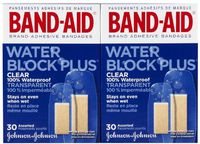 Band-Aid Band-Aid Water Block Plus Clear Transparent Adhesive Bandages, 30 each (Pack of 2)