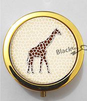 BlackKey Giraffe Pattern 3-Compartment Decorative Pocket Gift Box Case Organizer for Pill, Color 2 -1323