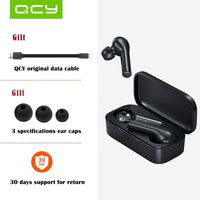 HIFI QCY T5 True Wireless Bluetooth Headset, in-Ear Headphones Support Game Mode, Bluetooth 5.0 Low Latency 60ms, Wireless Sports Headset (Black)