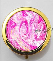 BlackKey Marble Print 3-Compartment Decorative Pocket Gift Box Case Organizer for Pill, Color 2 -965