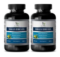 Sexual Pleasure for Men - Pure Tribulus Terrestris Extract 1000mg 45% Saponins - Testosterone Booster for Men - 2 Bottles 180 Tablets