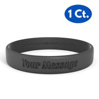 Reminderband Classic Custom 100% Silicone Wristband - Personalized Silicone Rubber Bracelet - Customized, Events, Gifts, Support, Causes, Fundraisers, Awareness - Men, Women, Kids