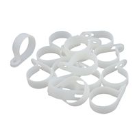 uxcell 15Pcs 30mm Closed Diameter Off-White Nylon R-Type Cable Clamp for Home Automotive Marine Office and More
