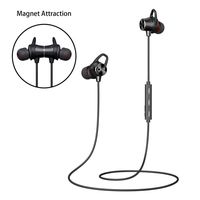 Bluetooth Headphones Sport, Wireless Earbuds with Mic Sweatproof Super Bass and Noise Cancelling Magnetic Earphones with Removable Ear Hook Cancellation for Cell Phones Workout Running (9 H Playtime)