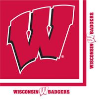 20-Count Paper Lunch Napkins, Wisconsin Badgers