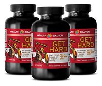 Testosterone Booster Enhancement - GET Hard - for Men ONLY - maca Root Powder - 3 Bottles (180 Capsules)
