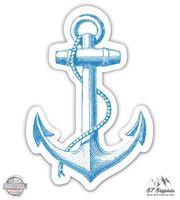 GT Graphics Anchor Blue Nautical - 12" Vinyl Sticker Waterproof Decal