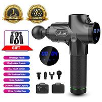 Massage Gun Portable Handheld Cordless Percussion Recovery Fascia Gun For Head Neck And Back Full Body Muscle Recovery and Pain Relief With Four kinds of massage head For Athletes Black