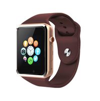 Sport Touch Screen Smart Watch with Camera, Smartwatch Phone & Fitness Tracker with SIM/TF Card Slot for Samsung/Android/iPhone/iOS Smart Phones (Golden & Coffee)