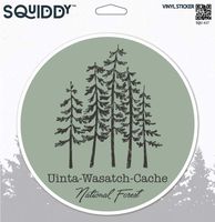 Squiddy Uinta Wasatch Cache National Forest - Vinyl Sticker for Car, Laptop, Notebook (4" Wide)