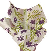 Purple Passion Blossom Flowers Floral Tissue Paper Gift Wrapping 20"x30" Sheets (50)