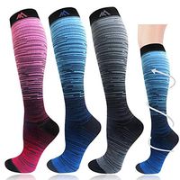 3 Pairs Compression Socks for Women&Men (20-30mmHg)- Best for Running, Travel,Cycling,Pregnant,Nurse, Edema