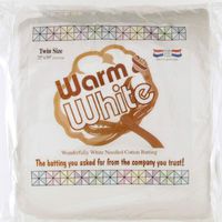 The Warm Company Warm & White Cotton Batting (72in x 90in) Twin Size