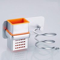 LIUCS Wall Mount for Spiral Hair Dryer for Bathroom Holder Three Colors Optional (Color: Silver)