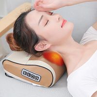 XZB Neck And Back Massager With Heat, Massage Pillow Cushion With Deep Shiatsu Kneading For Back Pain Relief At Home