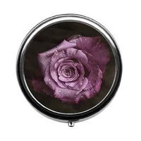 Blooming Roses Round Pill Box/Pill case-• 3 Compartments for Keeping Pills Separate Pill Box/Pill case