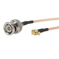 BNC Male to MCX Male Right Angle Connector Eagles (TM) 2pcs - 12inch/30cm/1ft RF Coaxial Coax Cable Assembly for Antenna Radio