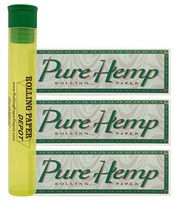 Bundle - 4 Items - Pure Hemp 1 1/4 Rolling Papers 3 Pack with RPD KewlTube