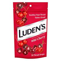 Luden's Wild Cherry Throat Drops | Deliciously Soothing | 30 Drops | 6 Bags, 30 Count (Pack of 6)