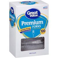 Reliably Strong Premium Forks, 100ct, Clear by Great Value