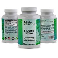 HIGH ENERGY SOLUTIONS - L-LYSINE - Value Sized 250 Tablet Bottle 100% Pure - Potent 500MG Essential Amino Acid Tablets for Amazing Health Benefits - Ultimate Bio-Availability and Absorption GMP - USA