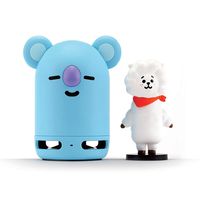 BT21 Official BTS Friends Duo Bluetooth Stereo Portable Speaker & Figure Set for Home, Outdoors, Travel (Speaker KOYA + Figure RJ)