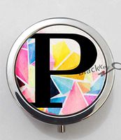 BlackKey Letter P 3-Compartment Decorative Pocket Gift Box Case Organizer for Pill, Color 1 -1410