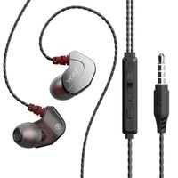 MINZEN Earbuds Wired Earphones in Ear Headphones Noise Isolating Bass Sport Sweatproof Headsets with Microphone & Volume Control for Running Gym Workout, Cell Phone Table Laptop Computer (Gray)