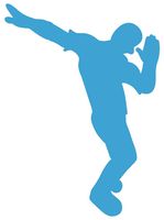 hBARSCI Dabbing Vinyl Decal - 5 Inches - for Cars, Trucks, Windows, Laptops, Tablets, Outdoor-Grade 2.5mil Thick Vinyl - Sky Blue