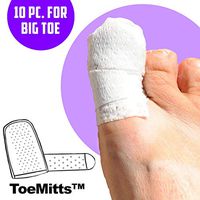 MediMitt ToeMitt Big Toe Bandages (Full Coverage Big Toe Bandage) (Large 10-Pack)