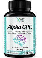 Alpha GPC Choline Supplement 300mg, 120 Veggie Capsules, Cognitive Enhancer Nootropic, Supports Memory & Brain Function, Boosts Focus & Mood, Highly Bioavailable Source of Choline