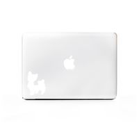(2X) StickAny Laptop Series Yorkshire Terrier Sticker for MacBook Pro, Chromebook, Surface Pro, and More (White)