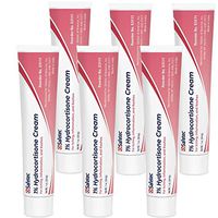 Safetec Hydrocortisone 1% Cream 1oz Tube - for Itching, Swelling, Rash, Redness (Pack of 6 Tubes)