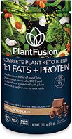 PlantFusion Complete Plant Based Keto Blend |1:1 Fats + Protein Powder Drink, Ketogenic Diet Supplement, MCTs, No Sugar, Gluten Free, Non Dairy, Vegan, Non Soy, Non GMO | Rich Chocolate, 11.11 Oz
