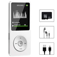 Aigital MP3 Player, Portable HiFi Lossless Sound Music Player with 32 GB Micro SD Card and Support Up to 128GB, Support Photo Viewer, Game/E-Book, Built in Speaker-White