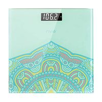 RIVIO 440 lb High Capacity Digital Body Weight Bathroom Scale with Large LCD Backlight Display, Step-On Technology High Precision Measurements, 6mm Tempered Glass Green, Batteries Included