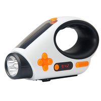 Titcch [New Upgraded Emergency Weather Crank Radio, XLN Solar/Hand-Crank Powered LED Flashlight with Digital Weather Band Radio and USB Charging Port,500mAh 3.7V