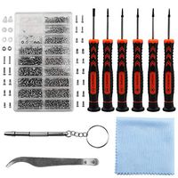 Eyeglasses Repair Kit, Sunglasses Repair Kit with Screws Screwdriver Tweezers Nose Pads for Spectacle, Watch, PC, Electronics