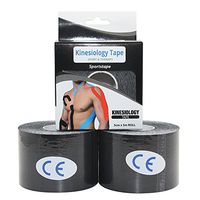 STpro Elastic Waterproof Kinesiologie Tape 2" x 16.4 ft,2 Rolls,Pink
