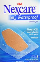 Nexcare Waterproof Bandage, Knee and Elbow, 3 Count