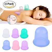 10 pcs Silicone Cupping, Vacuum Silicone Cupping Cups, Silicone Cutting Face Body Massage Cupping Cups, Anti-Cellulite Cups Beauty Therapy Massage Cupping Cup, Color Random