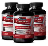 Wild yam root powder - Testosterone Activator - Testosterone booster for muscle growth (3 Bottles - 180 Tablets)