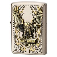 Zippo Harley Davidson Japan Limited Oxidized Brass Big Eagle Metal HDP-73