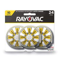 Rayovac Hearing Aid Batteries Size 10 for Advanced Hearing Aid Devices (24 Count)