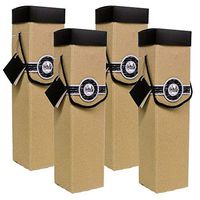 Gift Box,Sancerre Black Wine Box,Set of 4pcs Wine Gift Box, EZ Wine Caddy. Easy to Assemble and No Glue Required. Comes with Ribbon and Gift Tag. EZ Wine Gift Box by Endless Art US.